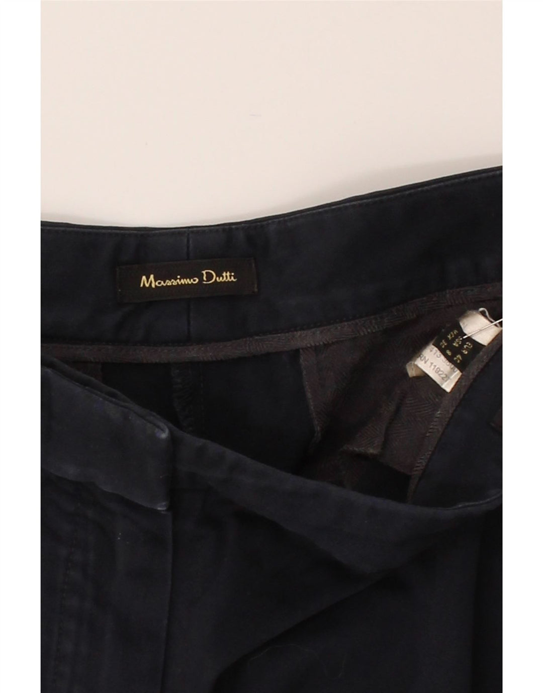 MASSIMO DUTTI Womens Slim Chino Trousers EU 40 Medium W30 L28 Navy Blue Vintage Massimo Dutti and Second-Hand Massimo Dutti from Messina Hembry 