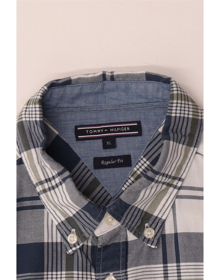 Tommy Hilfiger Ανδρικό πουκάμισο με κανονική εφαρμογή XL Navy Blue Check