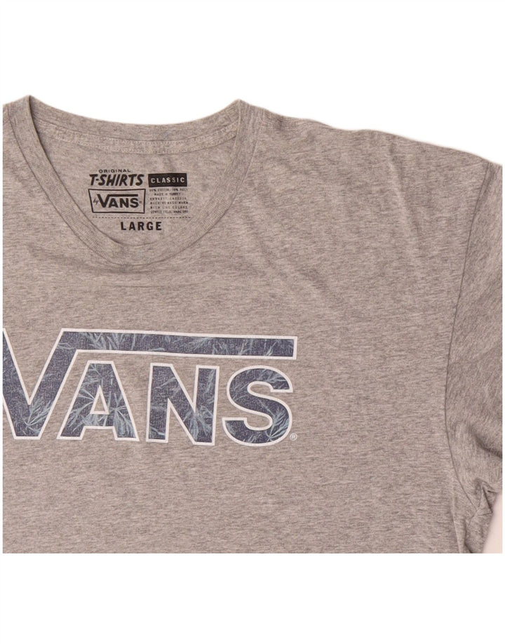 Γραφικό T-Shirt Ανδρικό VANS Classic Fit Top μεγάλο γκρι βαμβακερό