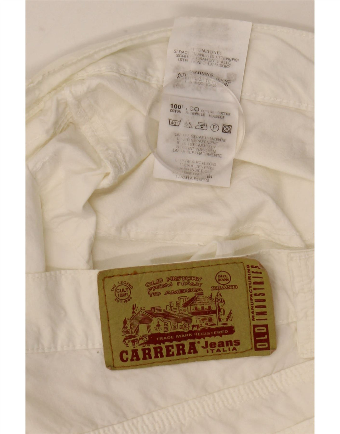 Ανδρικό παντελόνι Carrera 700 Regular Fit, μέγεθος 33 λευκό βαμβακερό