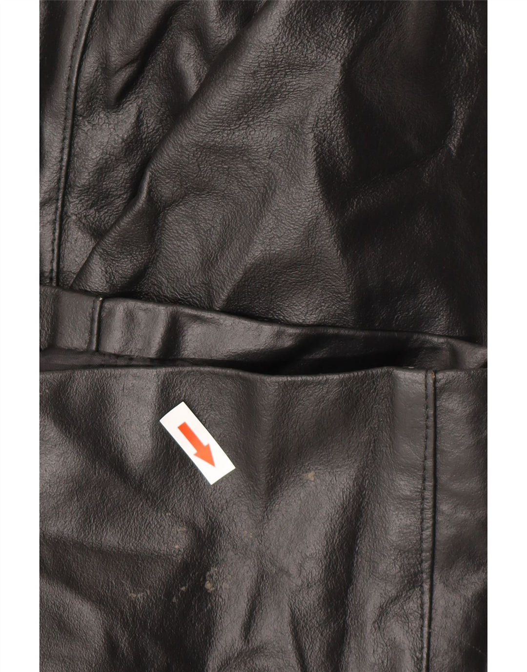 VINTAGE Γυναικείο Δερμάτινο Παλτό IT 48 XL Μαύρο Δερμάτινο