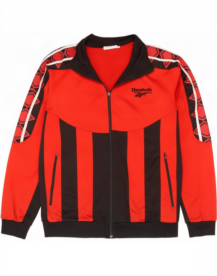 Ανδρική φόρμα με γραφικά Reebok Top Jacket με μεγάλο κόκκινο χρώμα