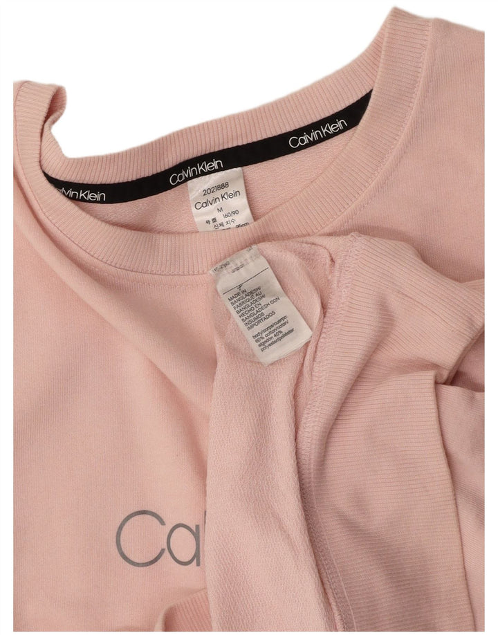 Γυναικείο γραφικό φούτερ CALVIN KLEIN Jumper UK 14 Μεσαίο ροζ βαμβακερό
