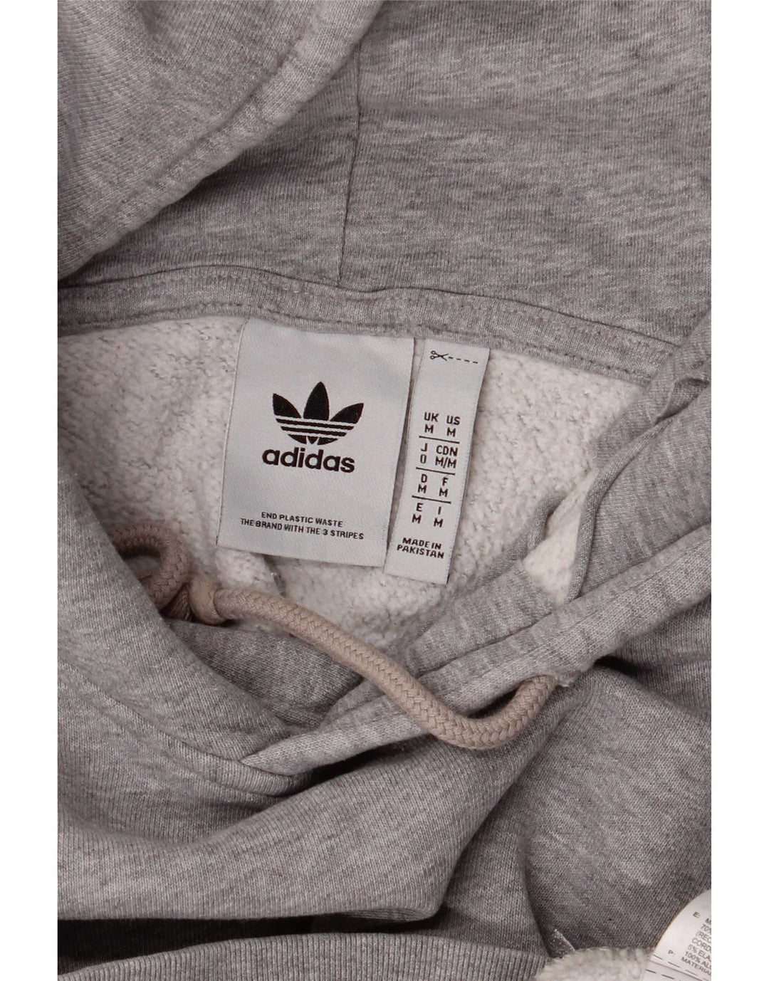 Ανδρικό φούτερ Adidas, μεσαίο γκρι βαμβακερό