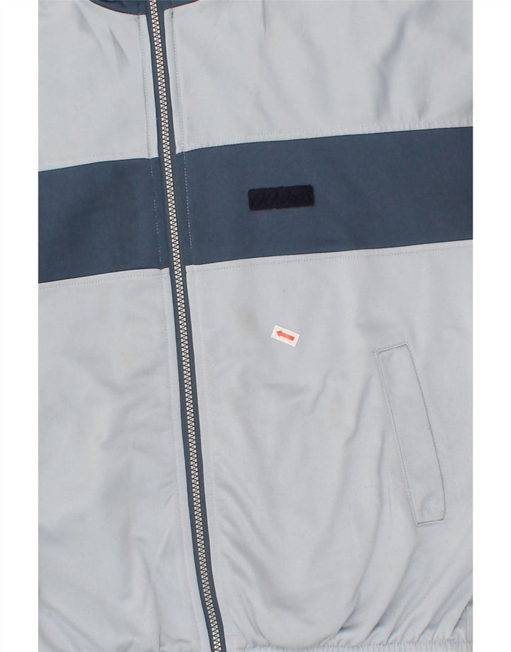 ASICS Womens Tracksuit Top Jacket UK 12 Medium Blue Colourblock Polyester Vintage Asics and Second-Hand Asics from Messina Hembry 