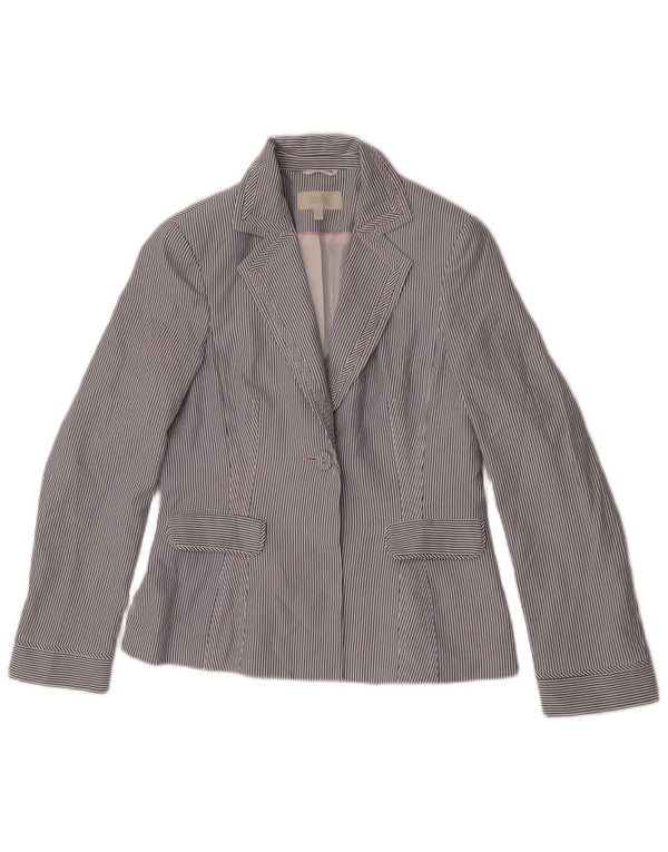 Marks & Spencer Γυναικείο μπλέιζερ 1 κουμπιού μπουφάν UK 10 Small Blue Pinstripe