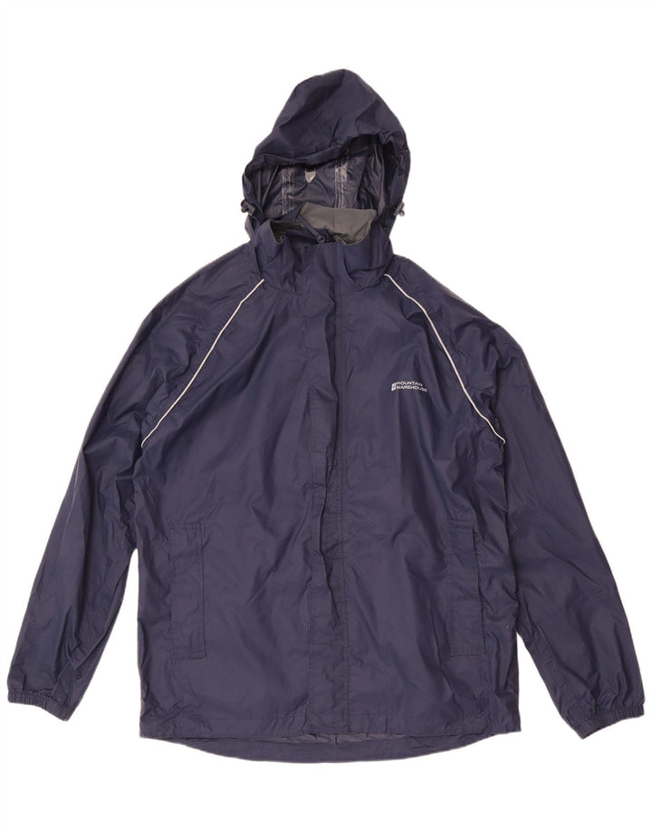 Ανδρικό μπουφάν βροχής με κουκούλα Mountain Warehouse UK 38 Medium Navy Blue Nylon