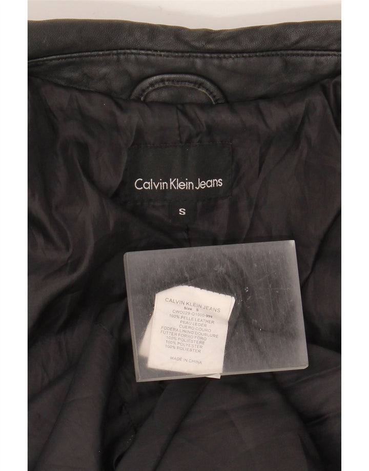 Calvin Klein Jeans Γυναικείο Μπουφάν 1 Κουμπί Blazer UK 10 Small Black