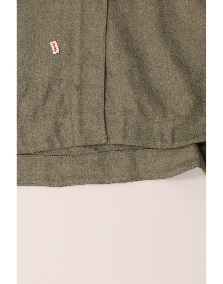 TED BAKER Womens Shirt Dress Size 3 Medium Khaki Acrylic Vintage Ted Baker and Second-Hand Ted Baker from Messina Hembry 
