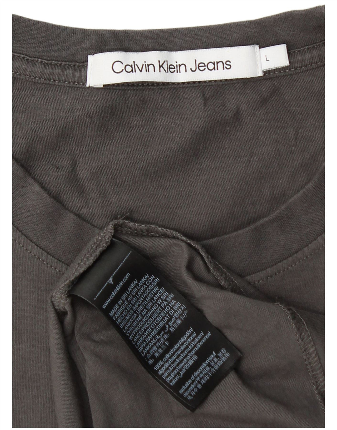 Ανδρικό γραφικό μπλουζάκι CALVIN KLEIN JEANS Μπλουζάκι με μεγάλο γκρι βαμβάκι