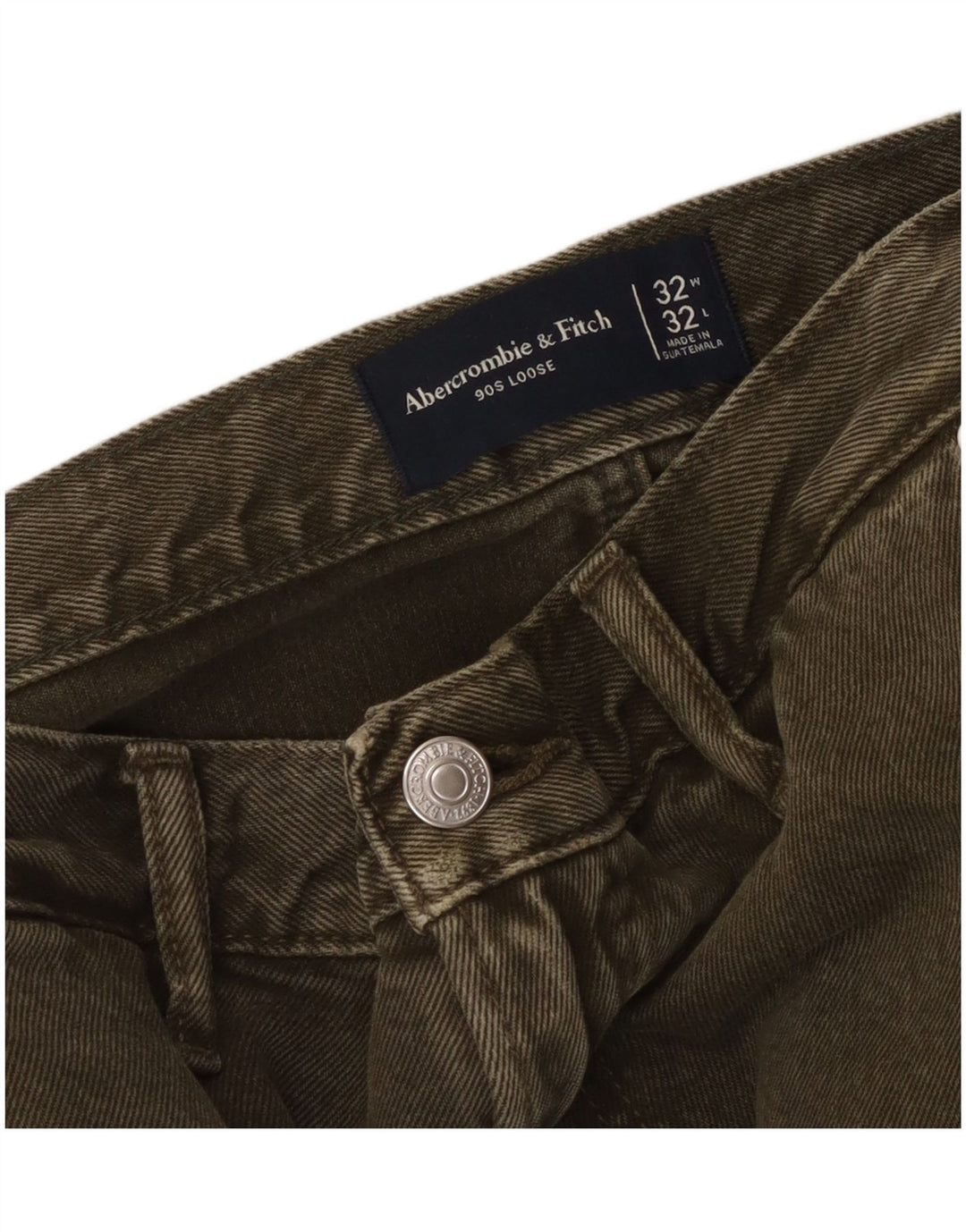 ABERCROMBIE & FITCH Ανδρικό Παντελόνι Cargo Loose Fit W32 L32 Khaki 90s