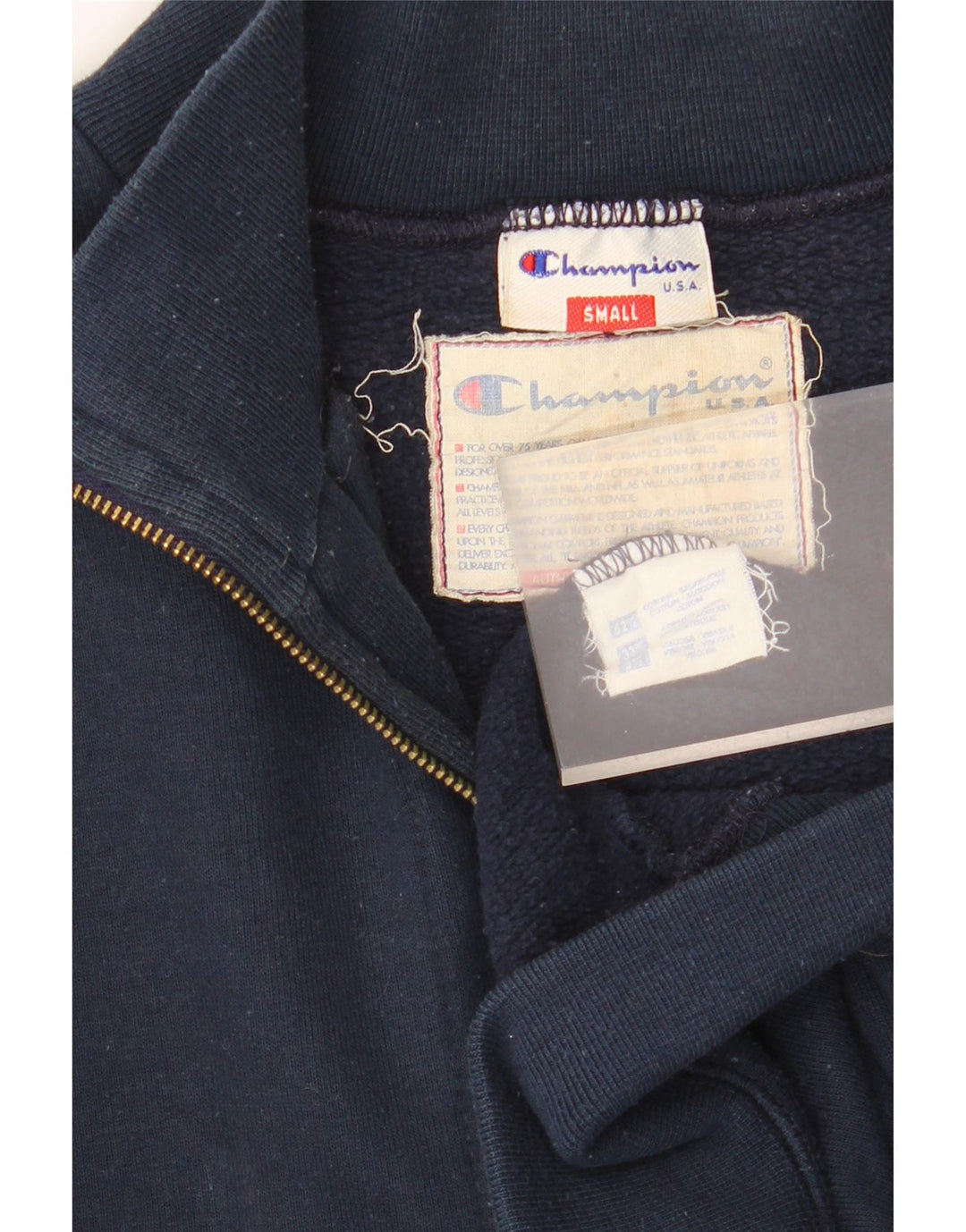 CHAMPION Γυναικεία φούτερ με φερμουάρ με λαιμόκοψη Jumper UK 10 Small Navy Blue