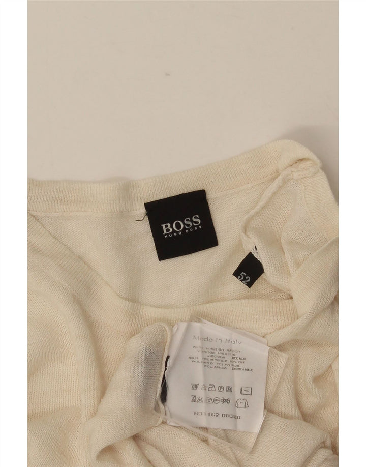 Ανδρικό μπλουζάκι HUGO BOSS Top IT 52 Μεγάλο μπεζ βισκόζη