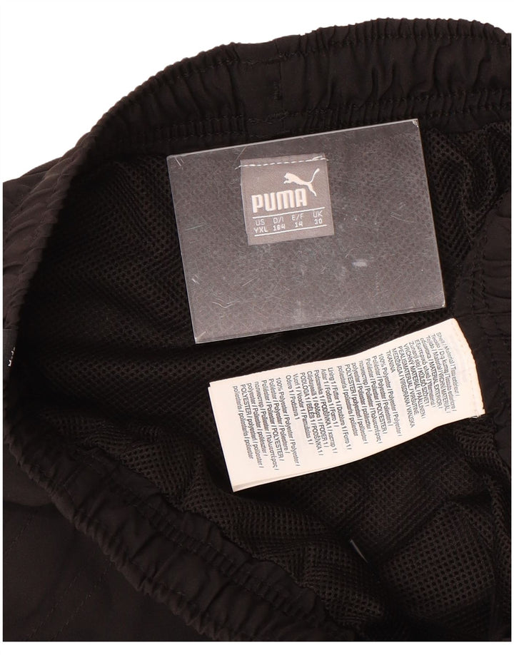 Παντελόνι αθλητικής φόρμας PUMA Boys Graphic Joggers 13-14 ετών μαύρο πολυεστέρα