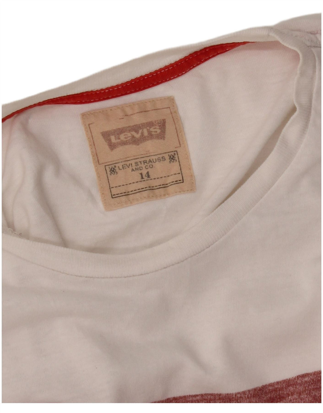 LEVI'S Boys Graphic T-Shirt Top 13-14 Years Λευκό