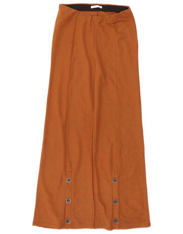 Zara Γυναικείο Wide Leg Casual Παντελόνι Μεσαίο W28 L30 Καφέ