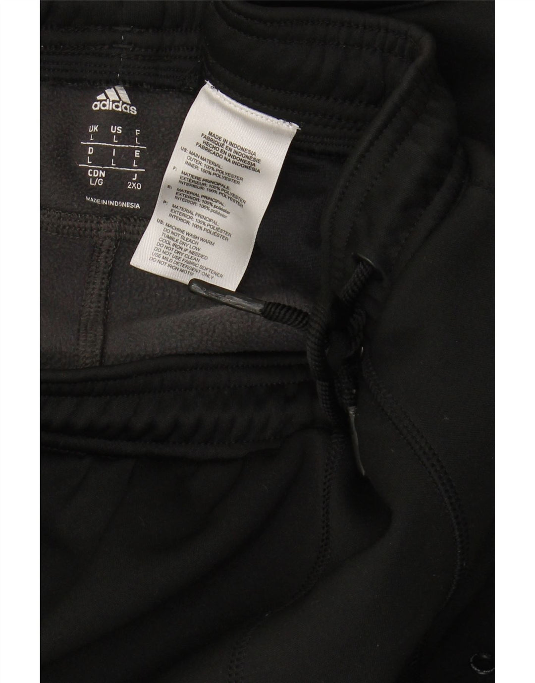 Γυναικεία αθλητική φόρμα ADIDAS Παντελόνι Joggers UK 16 μεγάλο μαύρο πολυεστέρα