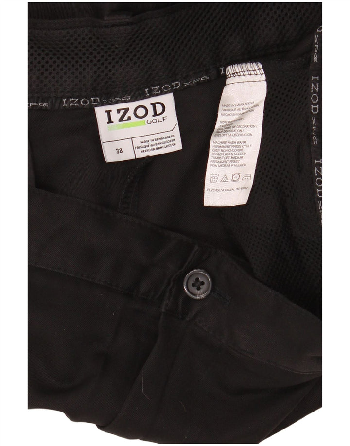 Ανδρικό σορτς Chino Izod W38 XL Μαύρο πολυεστέρα