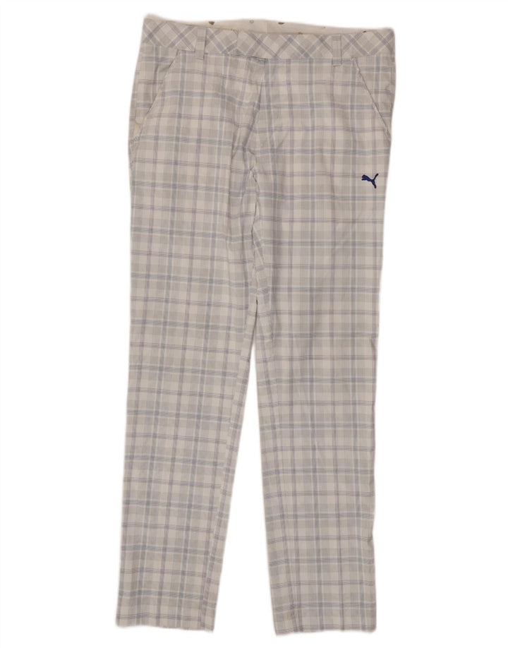 Ανδρικό παντελόνι Chino PUMA Slim W34 L34 White Check Polyester