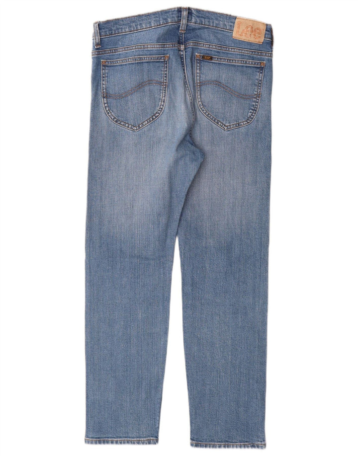 Lee Womens Rider Straight Jeans W32 L28 Blue Cotton