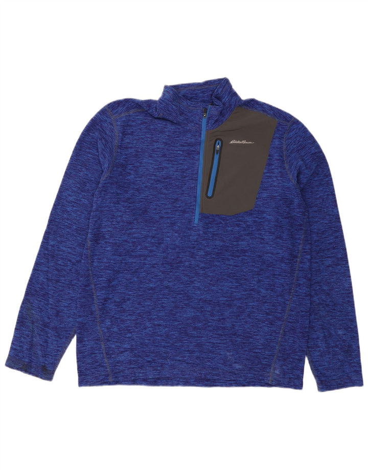 Eddie Bauer Ανδρικό φερμουάρ με λαιμόκοψη Fleece Jumper Μεγάλο Μπλε Πολυεστέρας