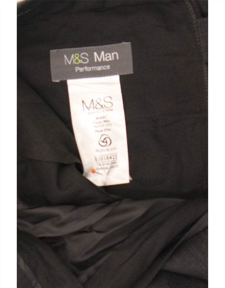 Marks & Spencer Ανδρικό ίσιο παντελόνι W36 L31 Γκρι Πολυεστέρας