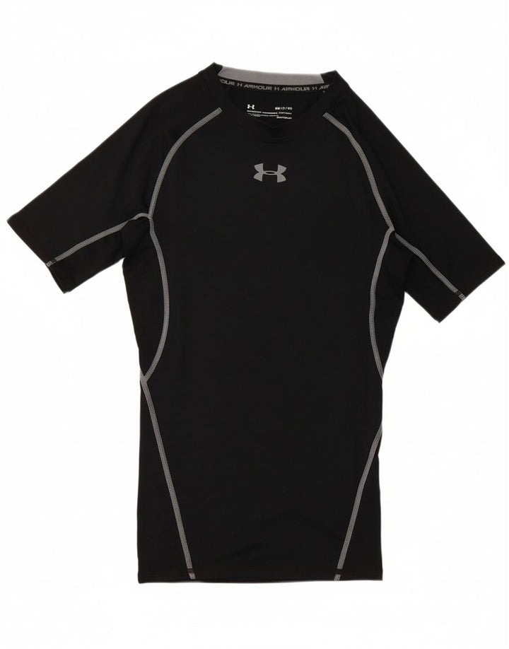 Under Armour Γυναικείο γραφικό T-Shirt Top UK 8 Small Black Polyester