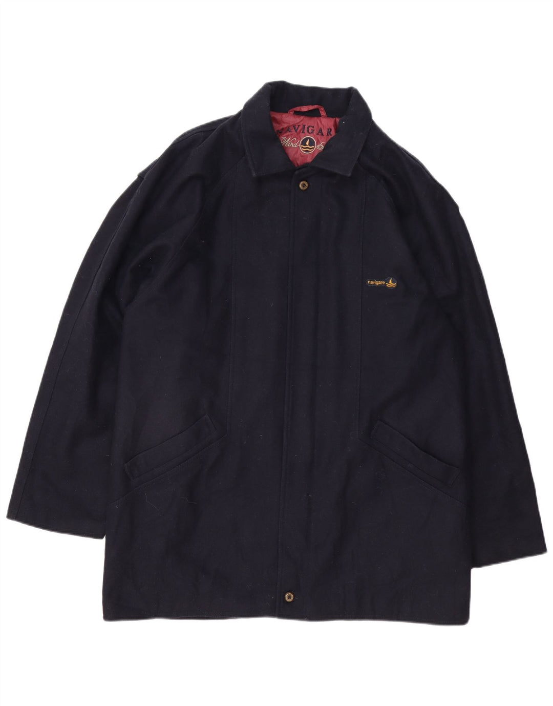 Ανδρικό παλτό Navigare UK 42 XL Navy Blue Wool