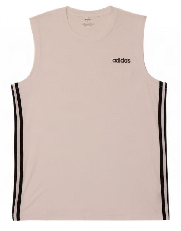 Adidas Mens Climalite Vest Top Large White Polyester