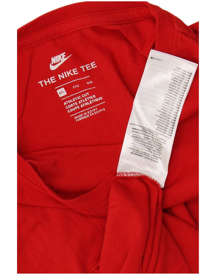 Ανδρικό T-Shirt NIKE Cut 2XL κόκκινο βαμβακερό