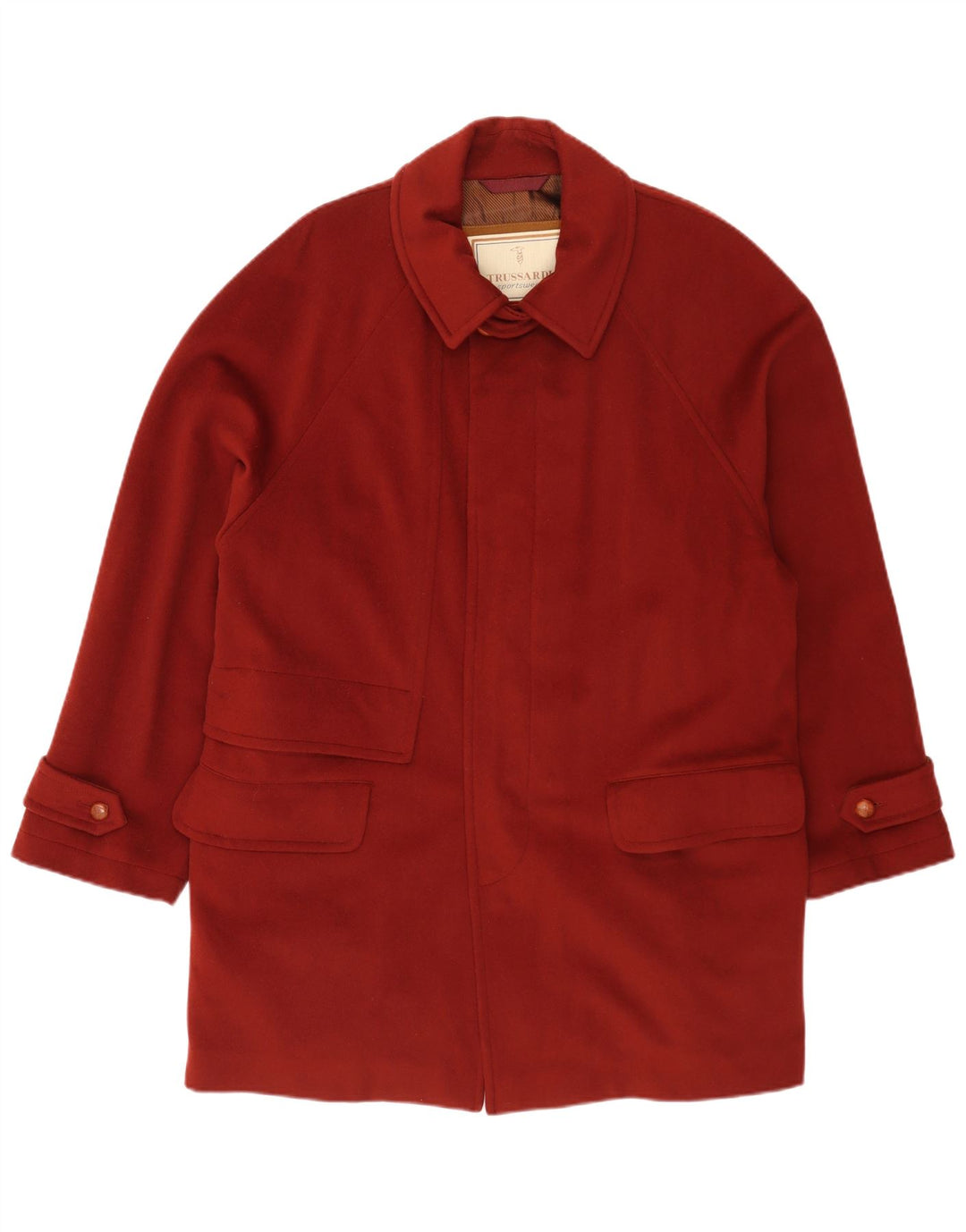 Ανδρικό Πανωφόρι Trussardi IT 48 Παρθένο Μαλλί μεσαίου καφέ