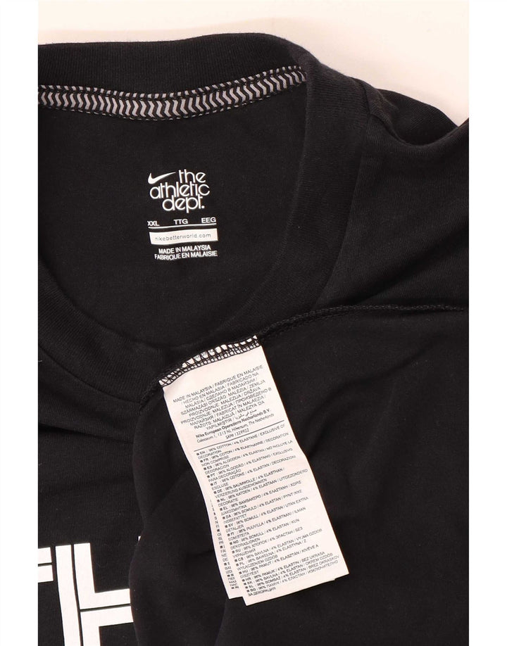 Ανδρικό γραφικό γιλέκο Nike 2XL μαύρο βαμβακερό