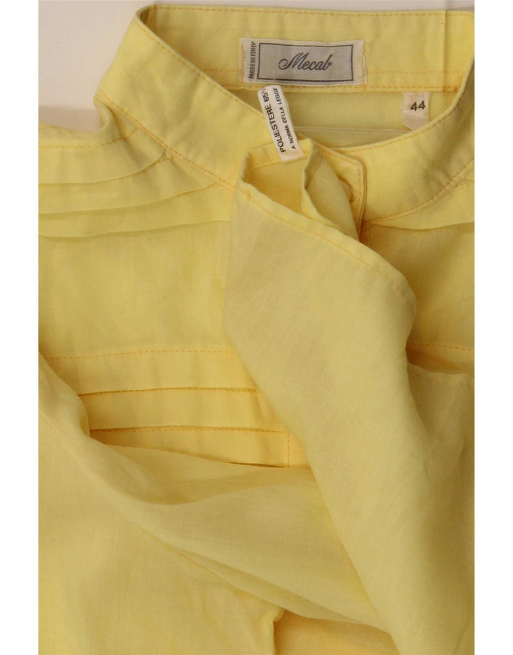 Vintage γυναικεία μπλούζα τοπ IT 44 Medium Yellow Polyester