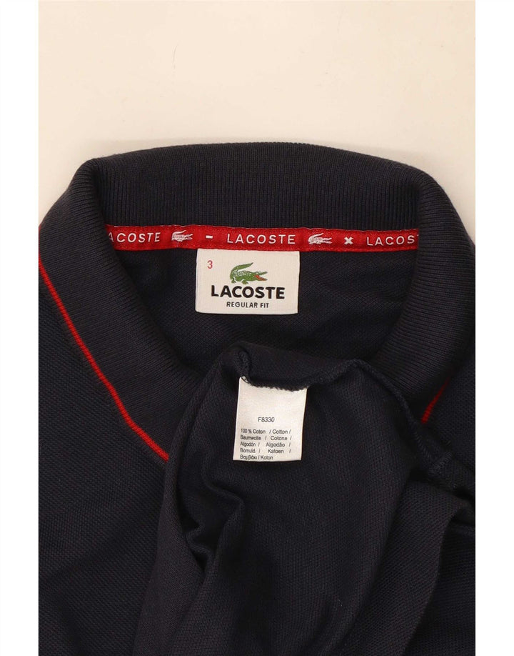 Ανδρικό μπλουζάκι πόλο Lacoste κανονική εφαρμογή, Μέγεθος 3, Βαμβακερό μπλε ναυτικό