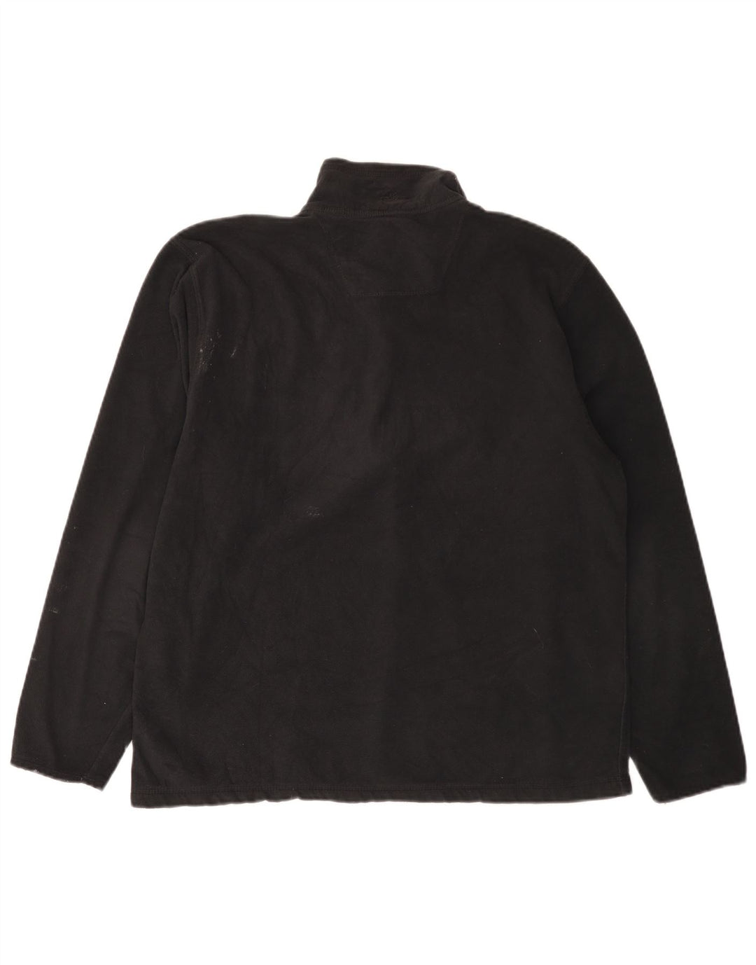 TIMBERLAND Mens Zip Neck Fleece Jumper Large Black