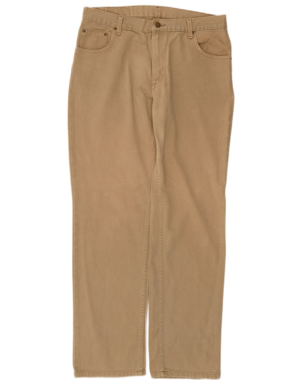 Wrangler Mens Hero Regular Fit Casual Παντελόνι W34 L32 Μπεζ βαμβακερό