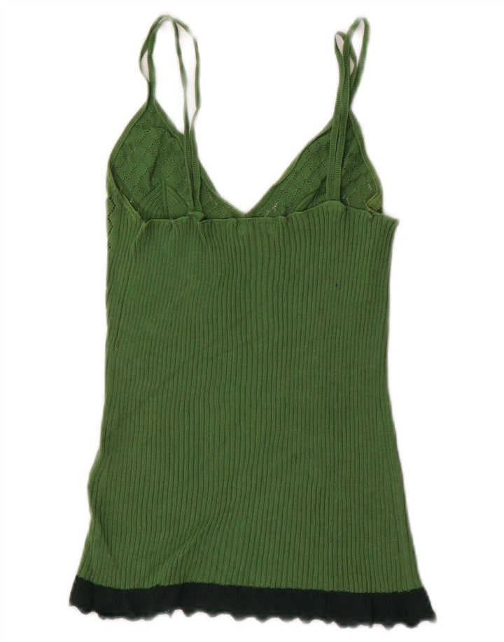 BENETTON Γυναικείο πλεκτό Cami Top UK 4 XS Green Colourblock
