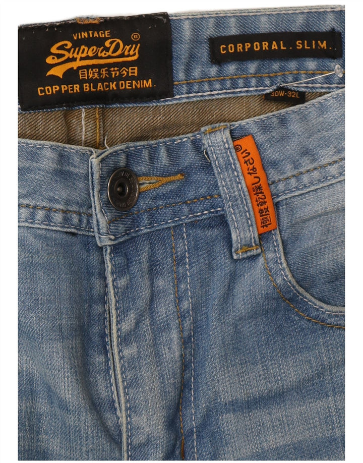 Superdry Ανδρικό τζιν Corporal Slim W30 L32 Μπλε βαμβακερό