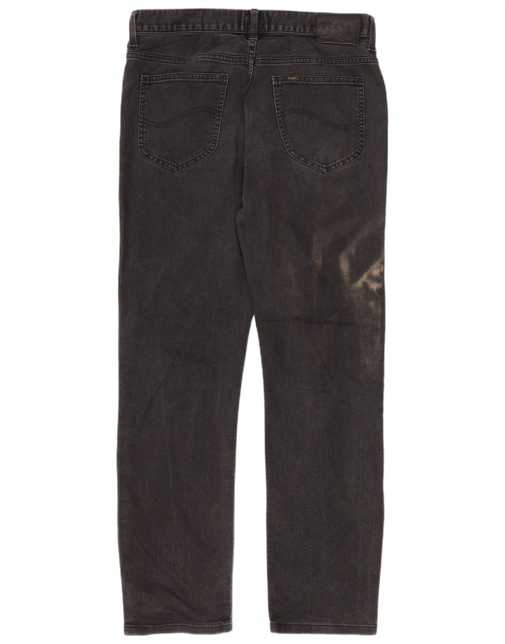 Lee Mens Rider Straight Jeans W33 L29 Γκρι βαμβακερό