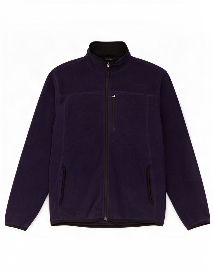 Marks & Spencer Ανδρικό Fleece Jacket UK 40 Large Navy Blue Polyester