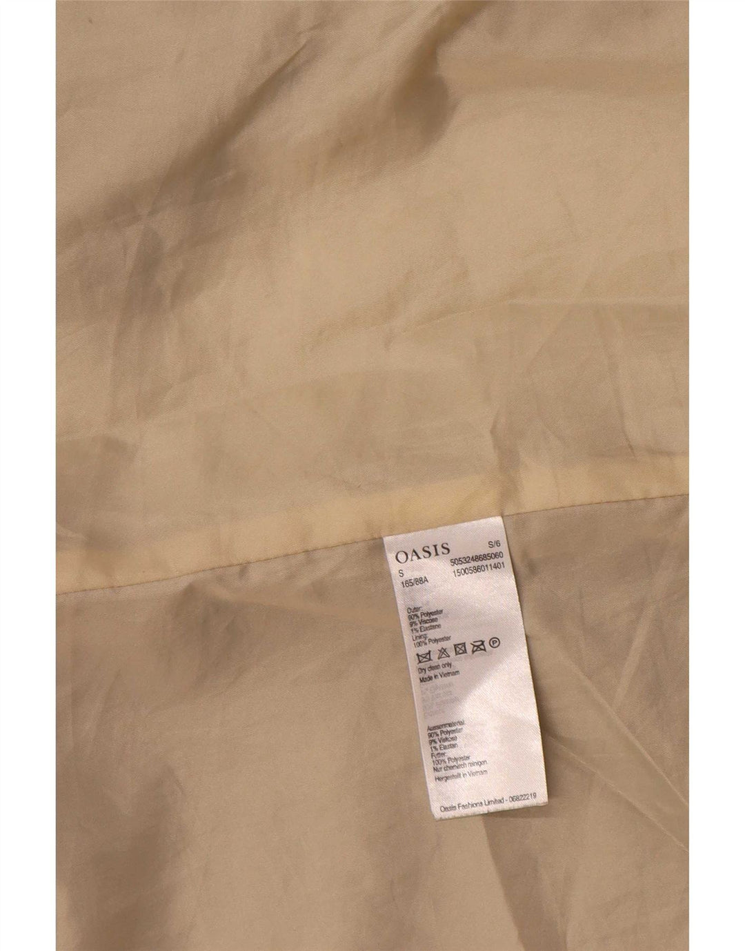 Γυναικείο αμάνικο μπουφάν Oasis Longline blazer UK 10 Small Grey Polyester