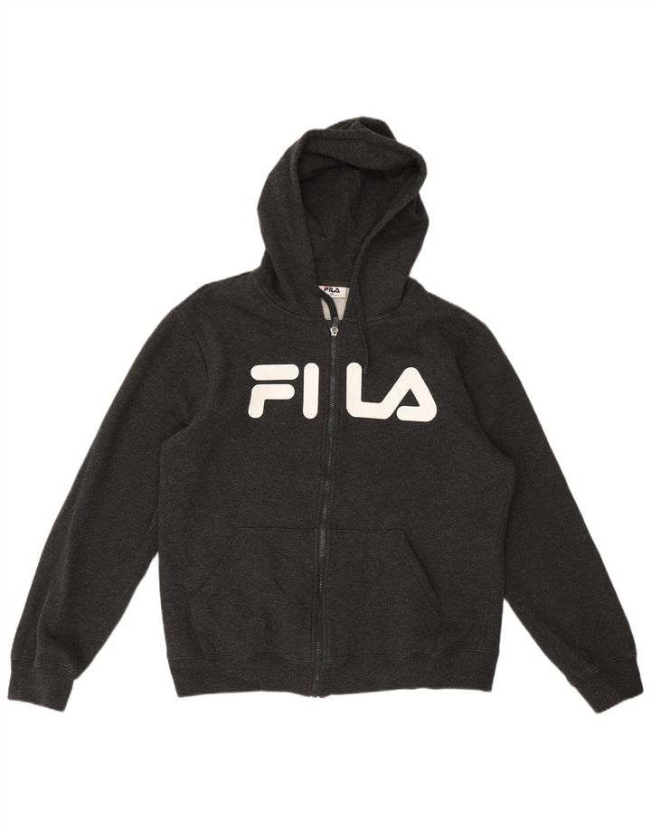 Fila Boys Graphic Zip Hoodie πουλόβερ 15-16 ετών γκρι βαμβακερό