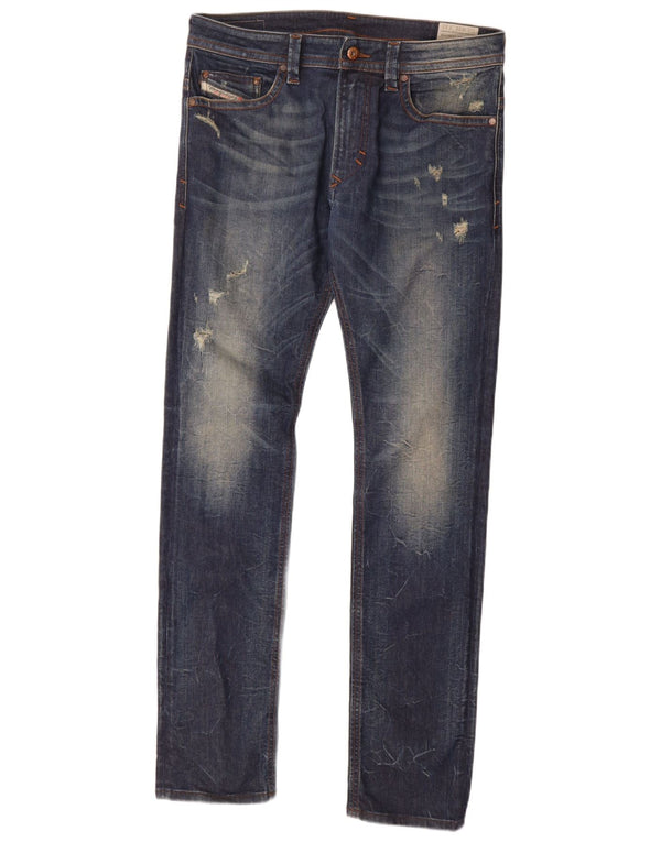 Ανδρικά Diesel Thavar Distressed Slim Skinny Jeans W31 L32 Blue Cotton