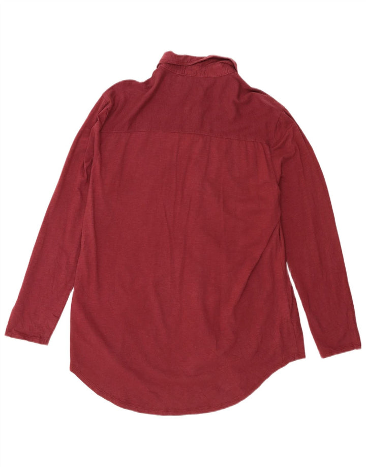 EDDIE BAUER Γυναικείο πουκάμισο UK 16 Large Maroon Βαμβάκι