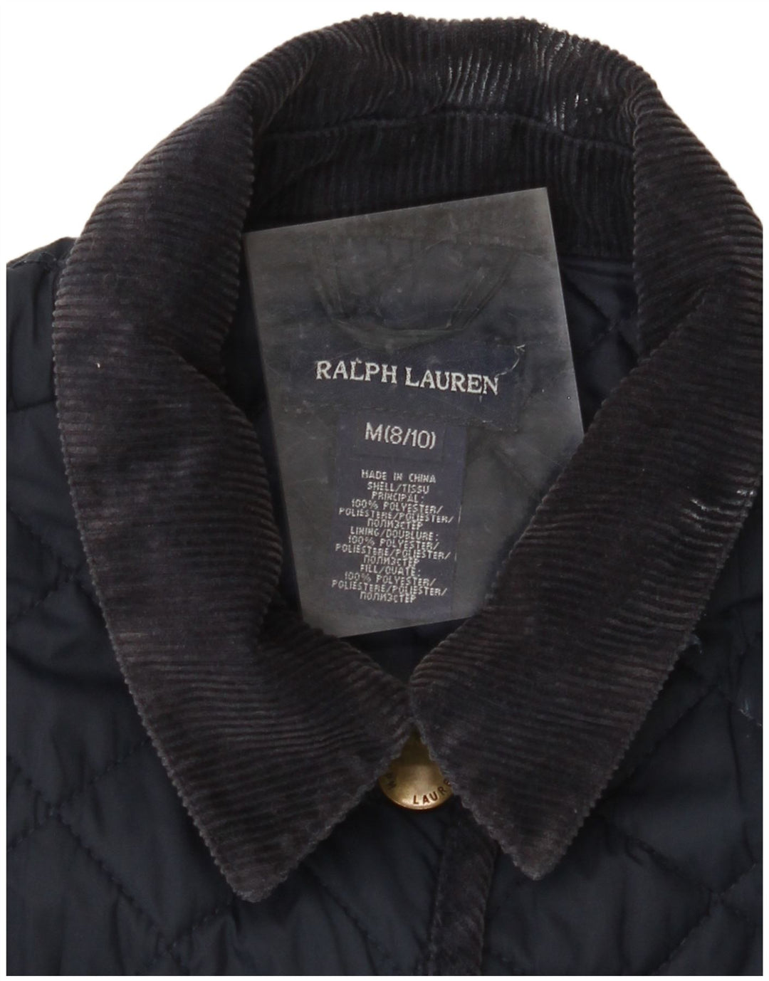 RALPH LAUREN Γυναικεία καπιτονέ μπουφάν 8-9 ετών Medium Navy Blue Polyester