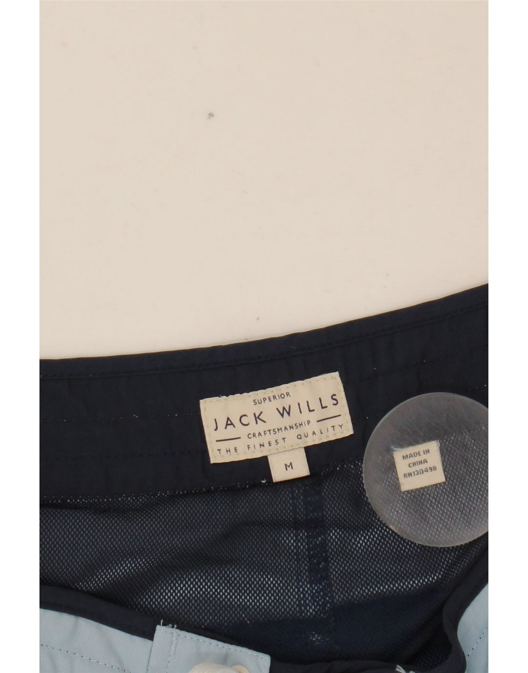Ανδρικό γραφικό σορτς κολύμβησης Jack Wills με μεσαίο μπλε χρώμα