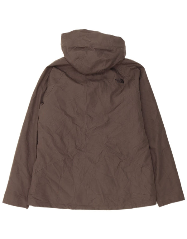 The North Face γυναικείο μπουφάν με κουκούλα αντιανεμικό UK 16 Large Grey Polyester