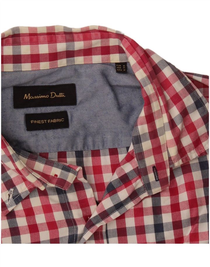 Ανδρικό πουκάμισο Massimo Dutti, μεσαίο κόκκινο Gingham