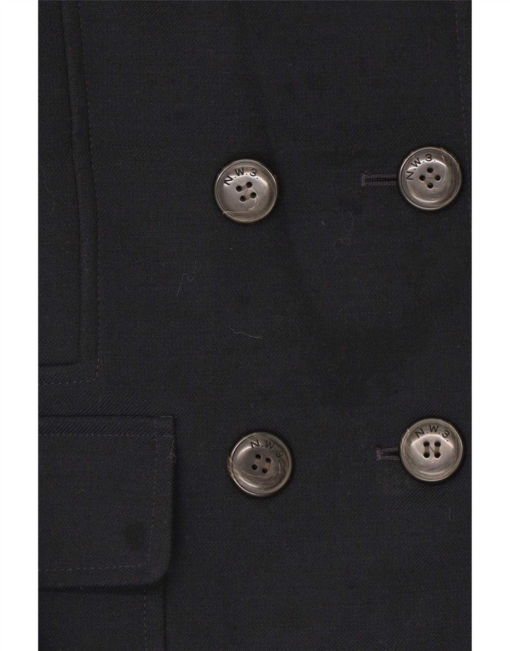 Hobbs Γυναικείο παλτό μπιζελιού UK 12 Medium Navy Blue Polyester