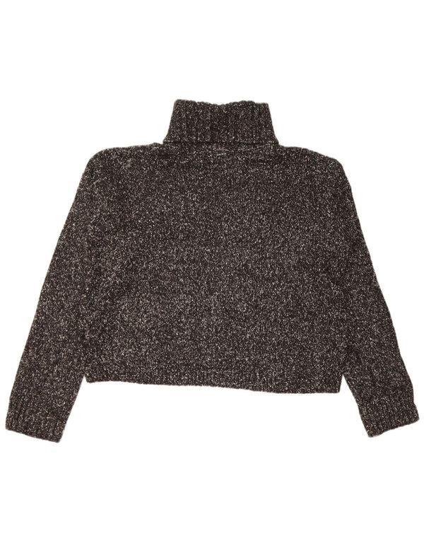 CALVIN KLEIN JEANS Γυναικείο πουλόβερ με ρολό λαιμόκοψη UK 16 μεγάλο μαύρο